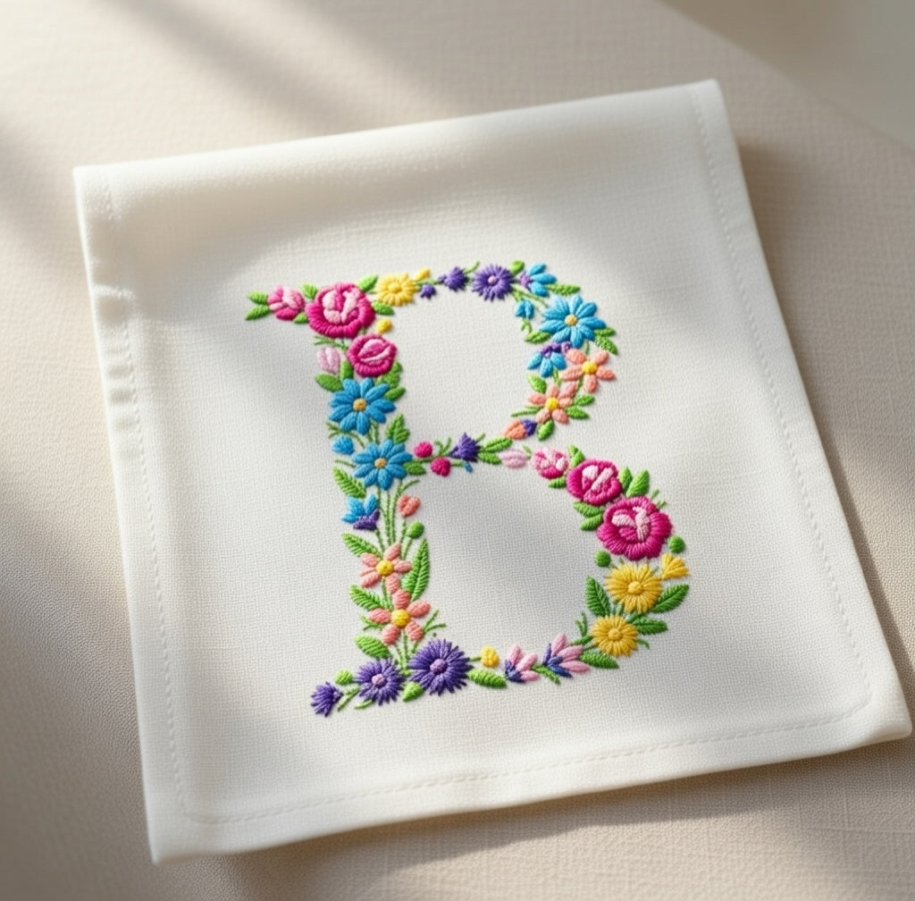 Hello Spring Wreath Sash – Embroidered with Custom Initial